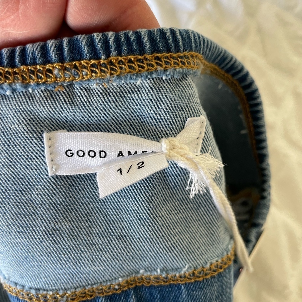 Good American denim bandeau crop top - Picture 4 of 7